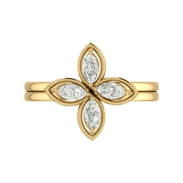 Shining Butterfly 5 in 1 Stack Ring