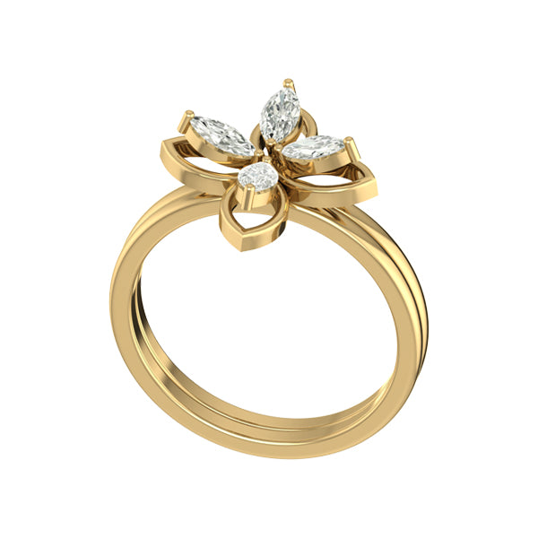 Shining Butterfly 5 in 1 Stack Ring