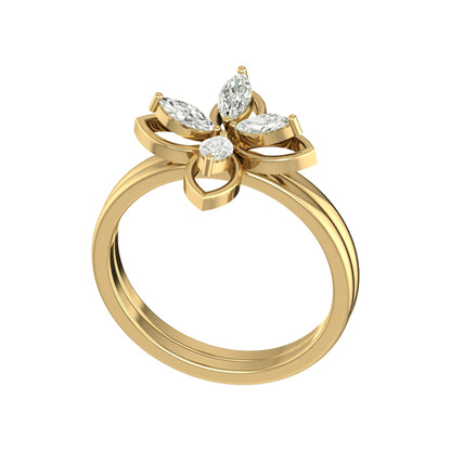 Shining Butterfly 5 in 1 Stack Ring