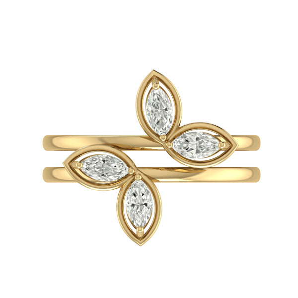 Shining Butterfly 5 in 1 Stack Ring