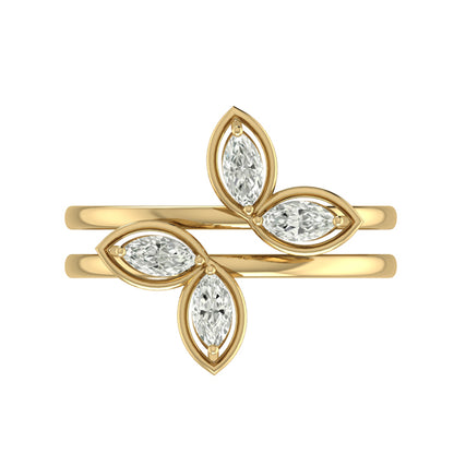 Shining Butterfly 5 in 1 Stack Ring
