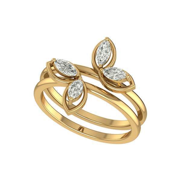 Shining Butterfly 5 in 1 Stack Ring