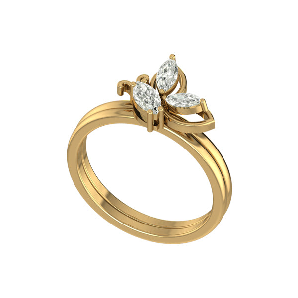 Shining Butterfly 5 in 1 Stack Ring