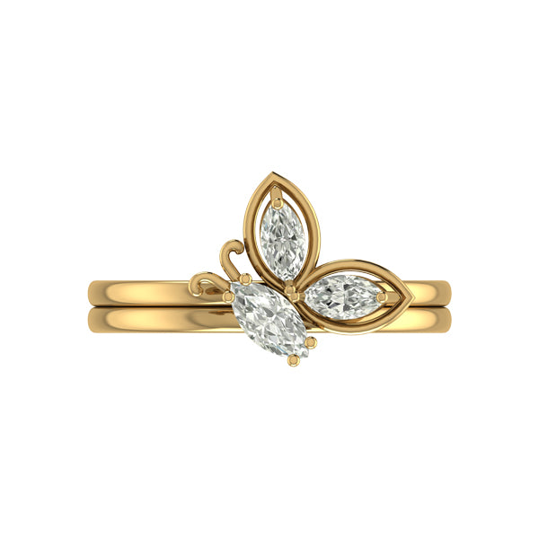 Shining Butterfly 5 in 1 Stack Ring