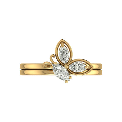 Shining Butterfly 5 in 1 Stack Ring