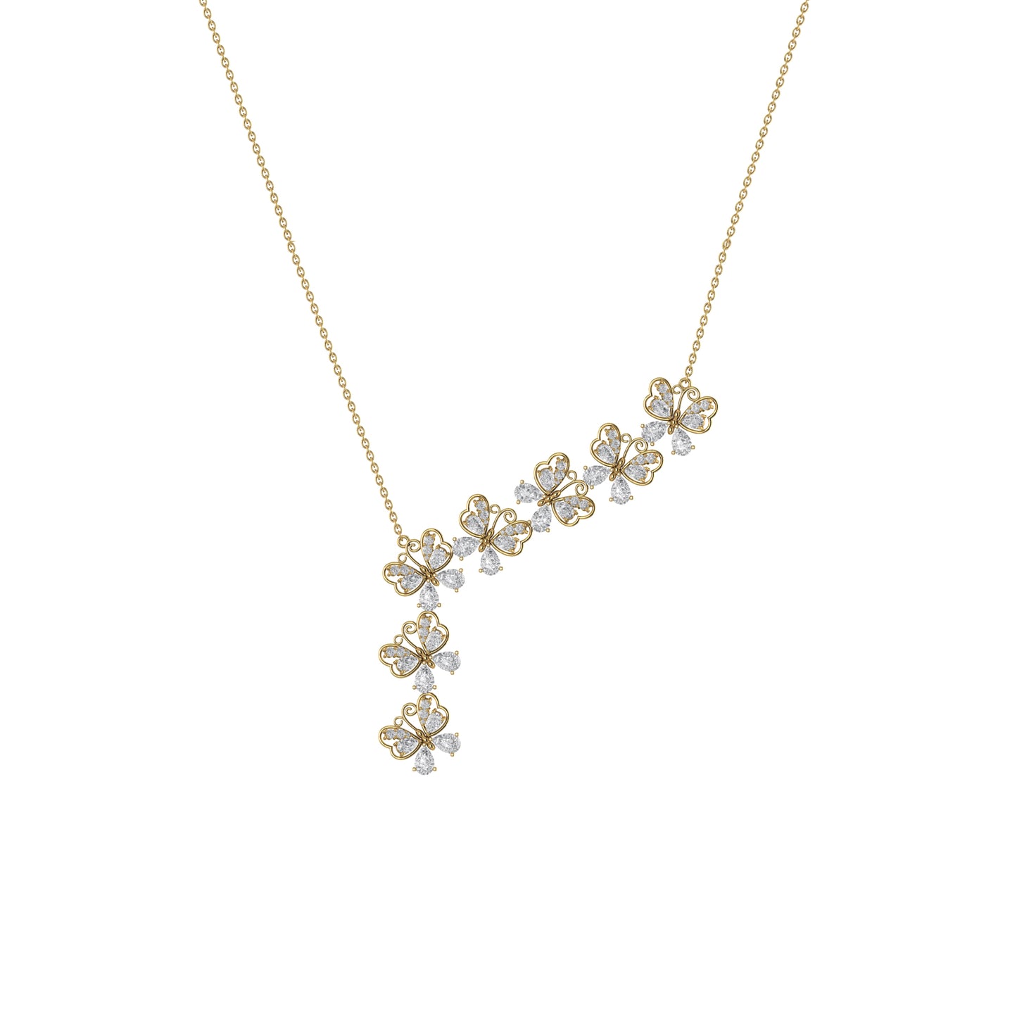 Magestic Butterfly Y Necklace