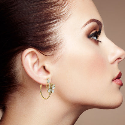 Magestic Butterfly Hoop Earrings