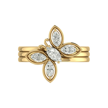 Shining Butterfly 5 in 1 Stack Ring