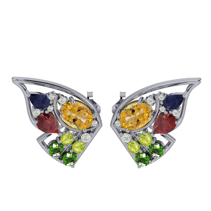 Radiant Butterfly Stud Earrings