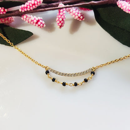 Curvy Bar Modern Mangalsutra Bracelet