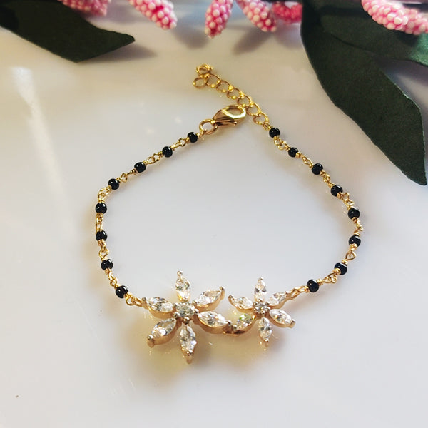 Floral Bling Modern Mangalsutra Bracelet