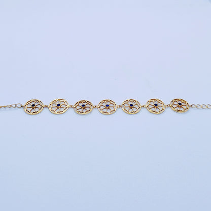 Dainty Blue Sparkle Flexible Adjustable Bracelet