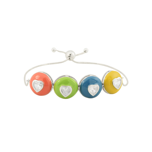 Heart Color Pop Slider Bracelet