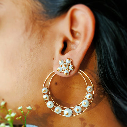 Chaand-Bali Kopal Cluster Statement Earrings