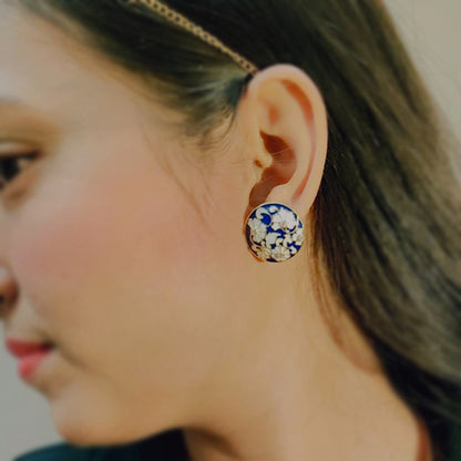 Glorious Round Bold Button Studs Earring