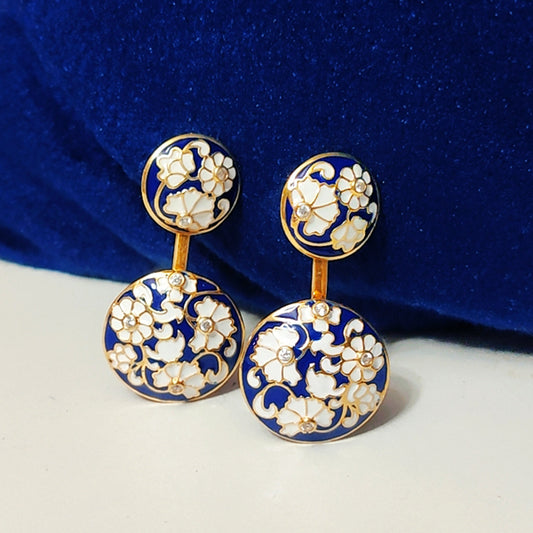 Glorious Round Two In One Jacket Earrings