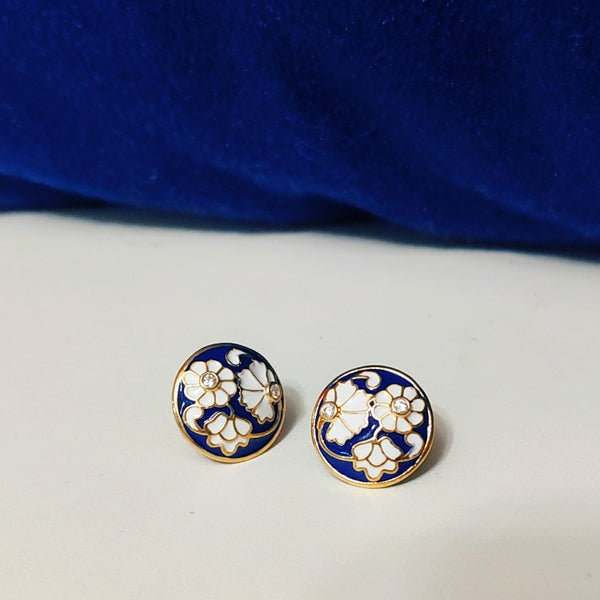 Glorious Round Small and Winsome Button Earrings