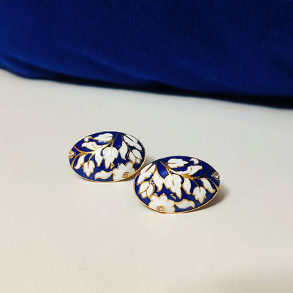 Chic Oval Modern Button Studs Earring