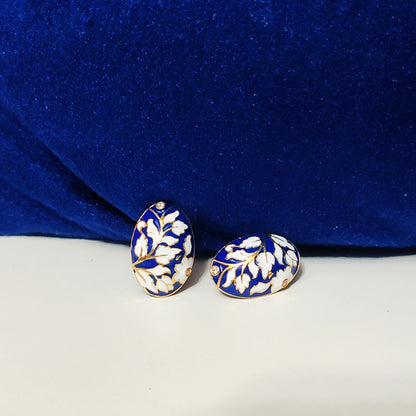 Chic Oval Modern Button Studs Earring