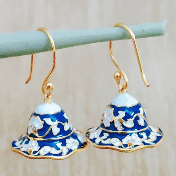 Life Of A Bird Jhumki Earrings Blue Pottery Inspired Beauty In Blue Collection