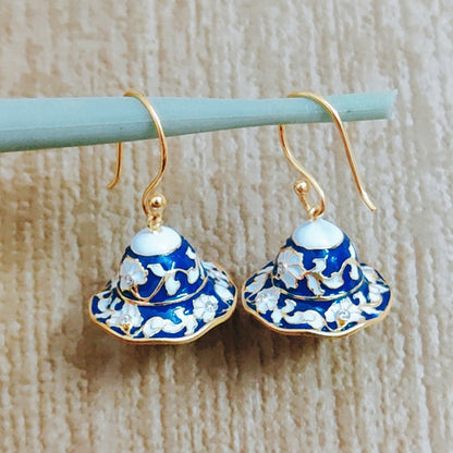 Life Of A Bird Jhumki Earrings Blue Pottery Inspired Beauty In Blue Collection
