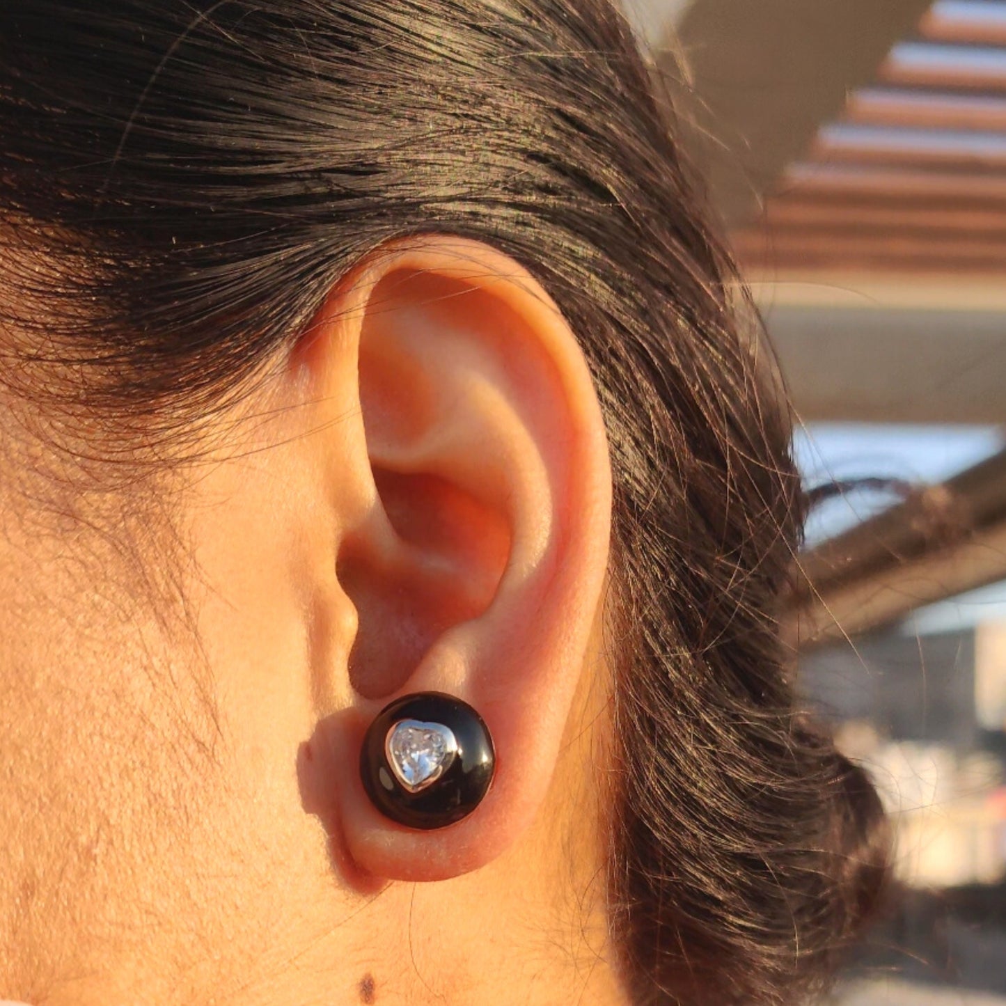 Heart Pop Button Studs