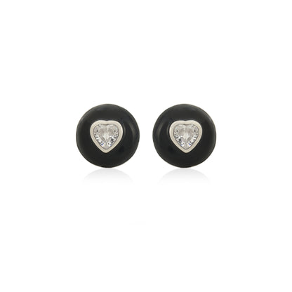 Heart Pop Button Studs