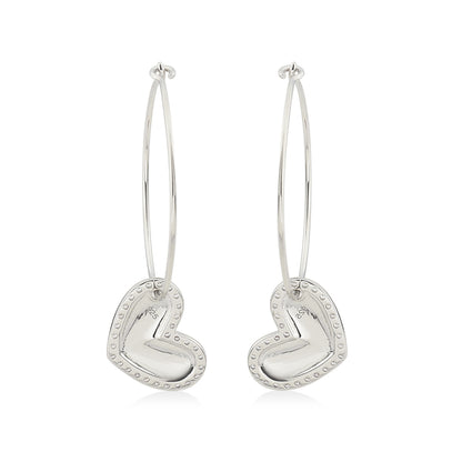 Vim & Vigor Heart Enamel Hoop Earrings