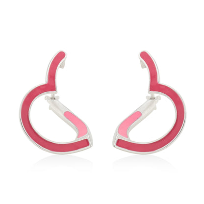 Heart Swirl Hoops Earrings