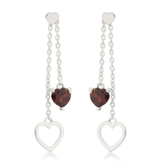 Hang In There Heart Dangle Earrings