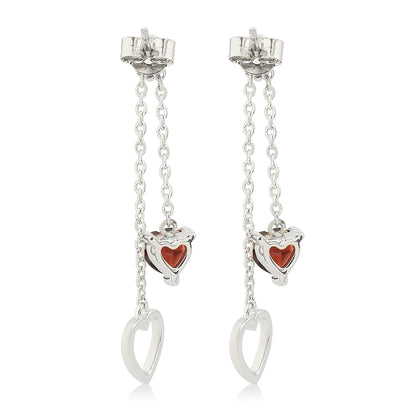 Hang In There Heart Dangle Earrings