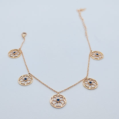 Dainty Blue Sparkle Flexible Anklet