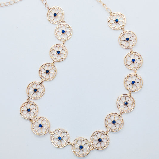 Dainty Blue Sparkle Choker Necklace