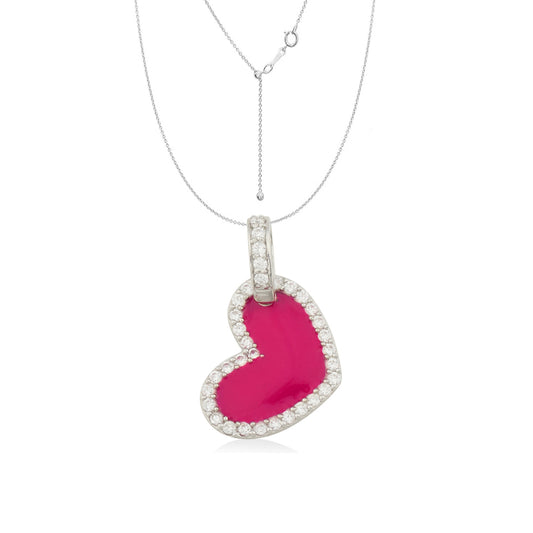 Vim & Vigor Heart Enamel Necklace