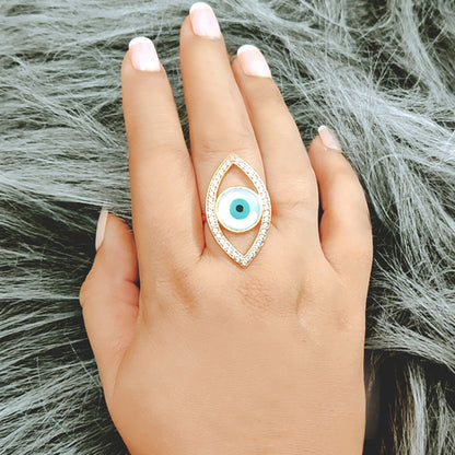 Watchful Evil Eye Ring