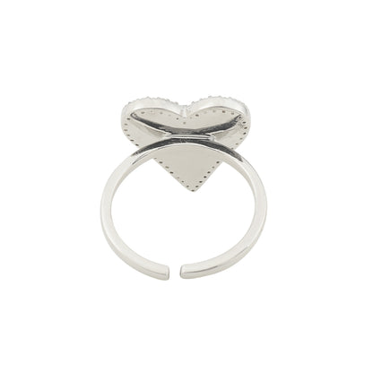 Pearly Effect Heart Ring