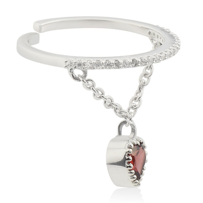 Hang In There Heart Ring