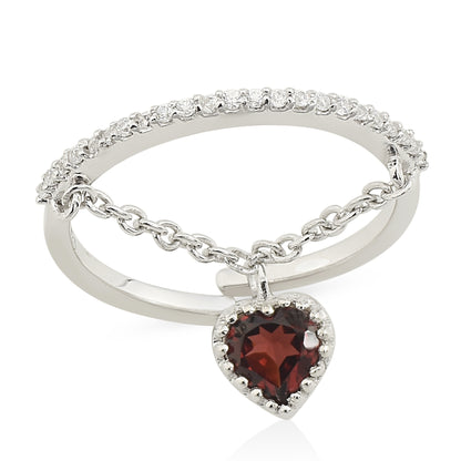 Hang In There Heart Ring