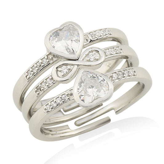 Infinite Heart Stack Ring